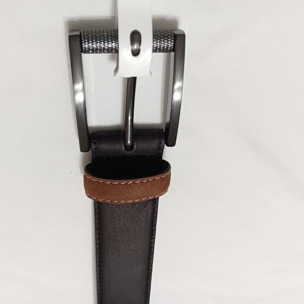 Robert Graham Men's Ripaso Black Genuine Leather Belt‎ Size 42